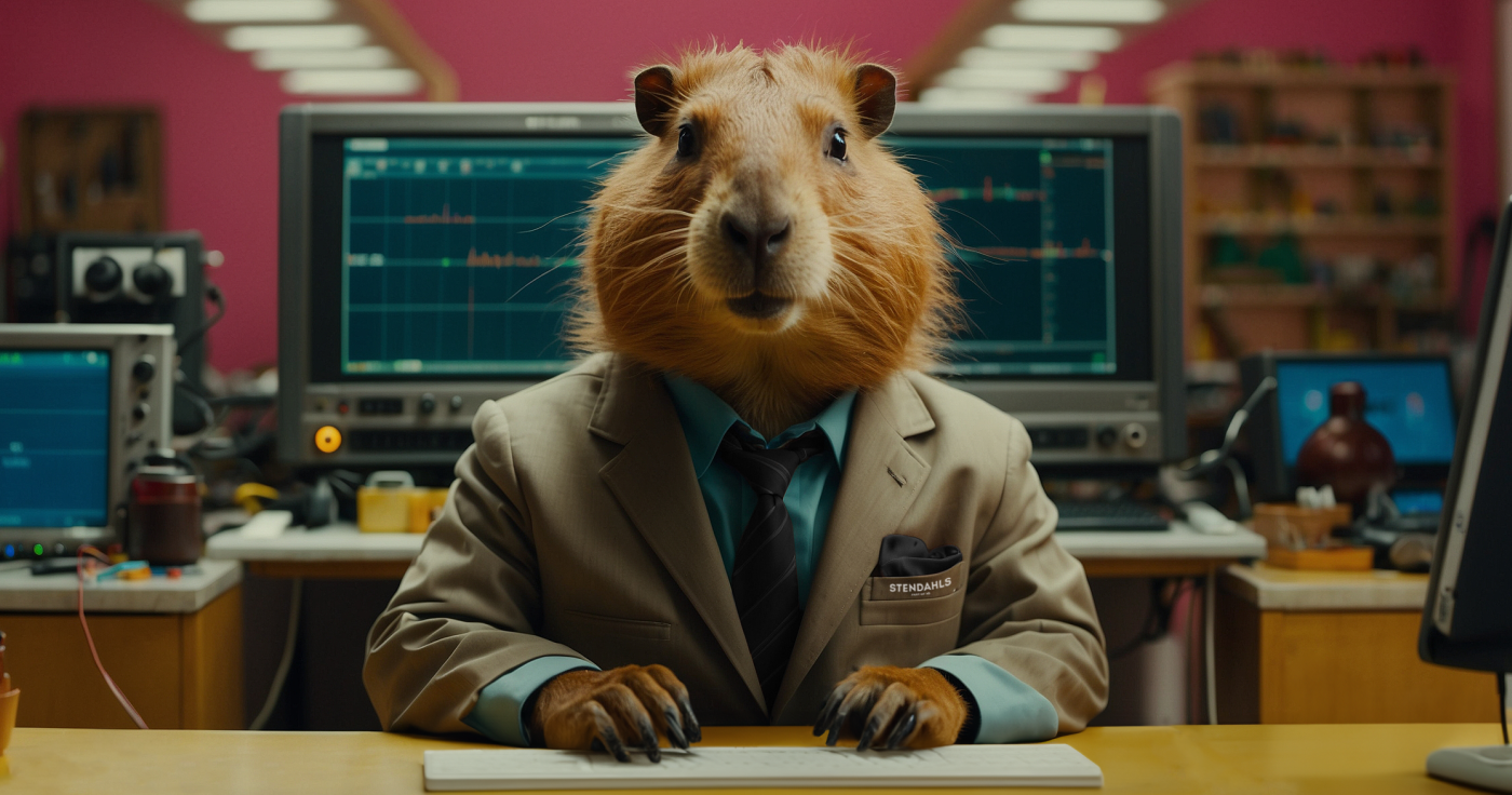 Default_In_Wes_Anderson_style_a_content_capybara_sits_at_his_c_3 6