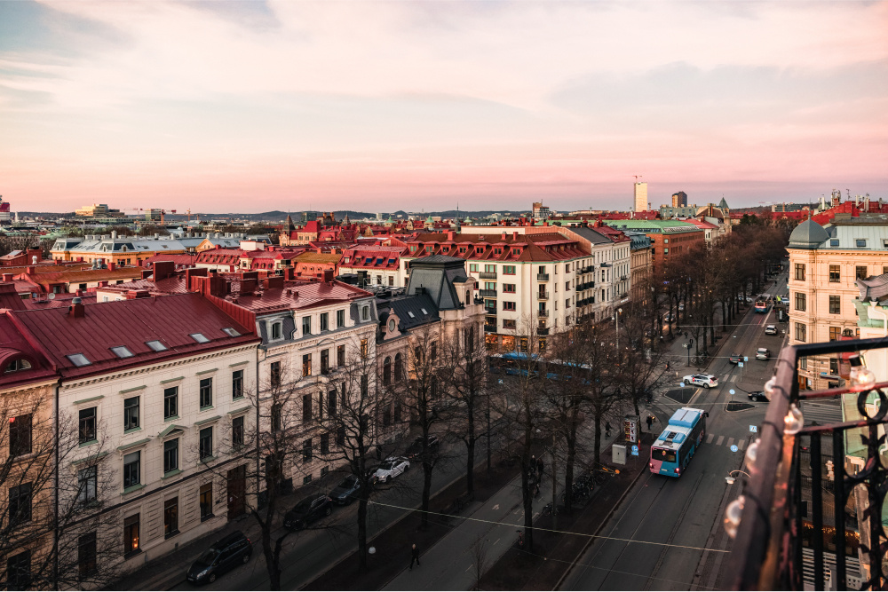 View over Vasagatan and public transportations